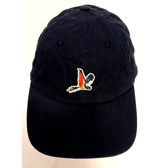 Herschel Unisex Cap Adjustable Baseball Hat Dark Blue Adult Bird Logo RARE - Picture 1 of 10